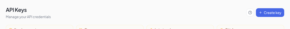 Create API Key button