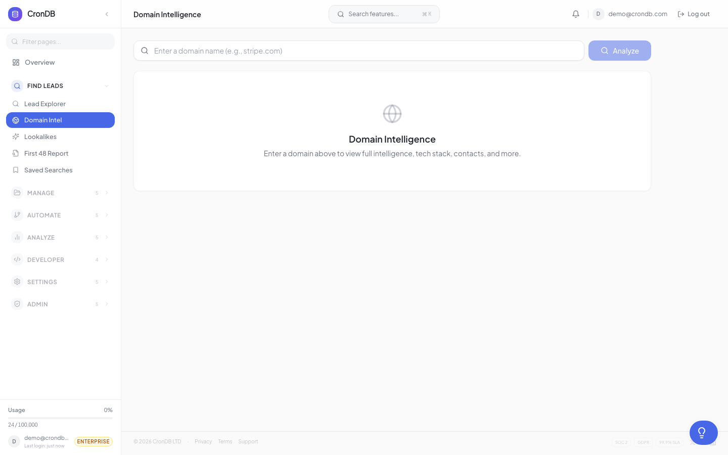 Domain intelligence overview