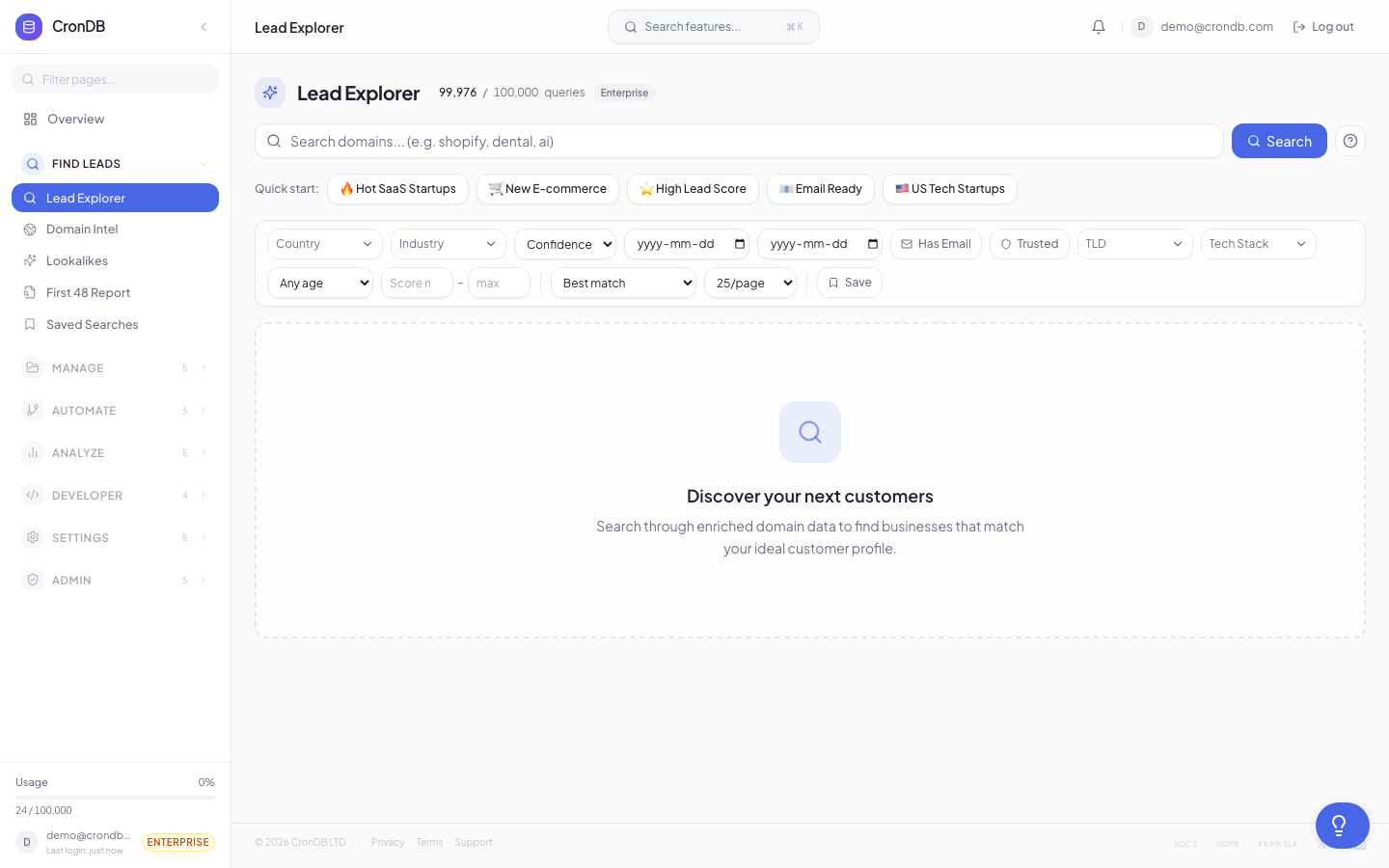 Lead explorer