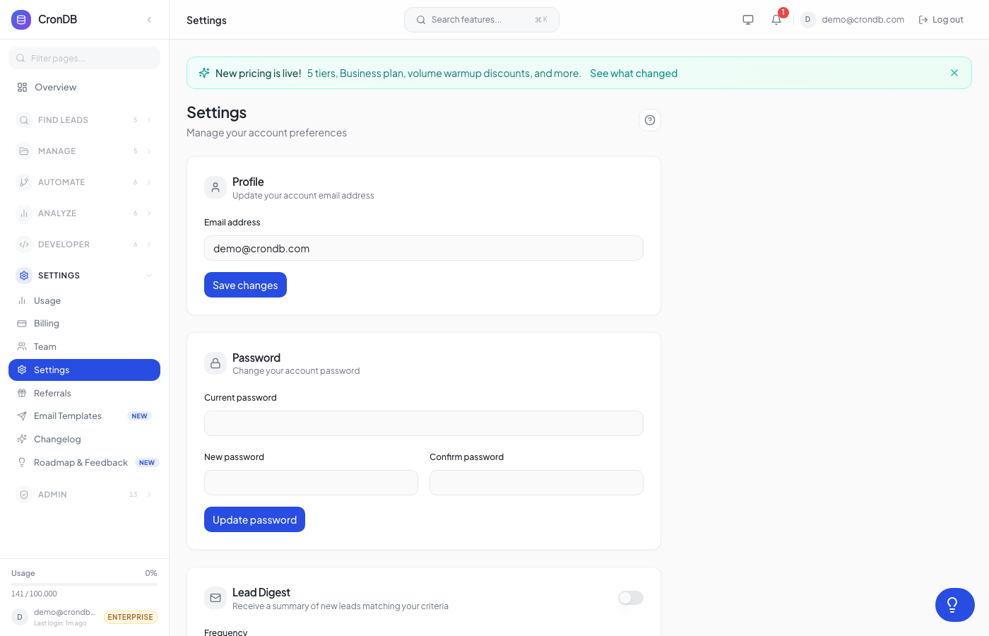 Security Settings