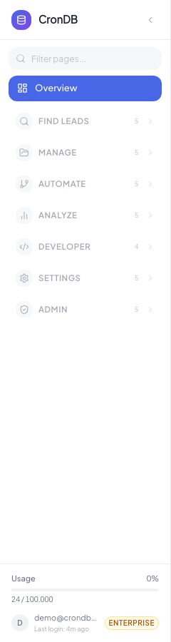 Sidebar navigation